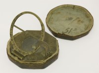 Lot 190 - An Augsburg-type octagonal 'Universal Equinoctial Dial'