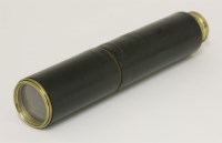 Lot 196 - A brass three-drawer telescope