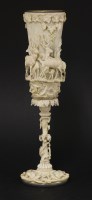Lot 96 - A German gilt metal and ivory cup