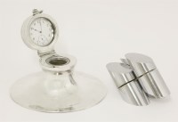 Lot 36 - An Edwardian silver inkwell