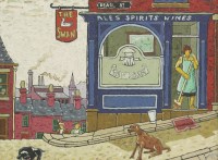 Lot 246 - Joe Scarborough (b.1938)
'WINNIFRED SISSONS - CLEANING LADY AT THE SWAN'
Signed and dated 78 l.l.