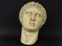 Lot 1402 - A plaster bust of a Grecian/Roman