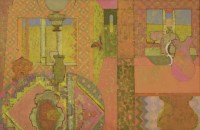 Lot 208 - Lionel Bulmer (1919-1992)
'TWO ROOMS'
Inscribed with title on artist's label verso