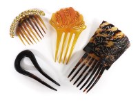 Lot 1158 - A collection of hair combs