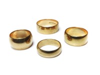 Lot 1168 - Four 9ct gold wedding rings