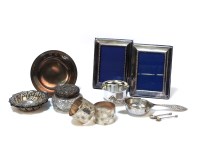 Lot 1222 - A silver tea strainer