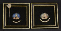 Lot 255 - Three Indian portrait miniatures on ivory