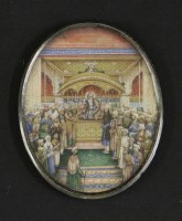 Lot 257 - An Indian miniature on ivory