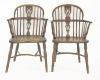 Lot 518 - A pair of yew wood