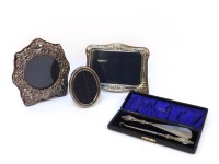 Lot 1223 - Three silver photo frames