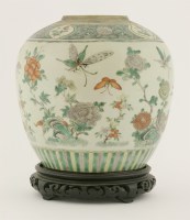 Lot 102 - A famille verte ginger jar