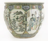Lot 83 - A large famille verte fish bowl