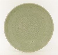 Lot 17 - A Longquan celadon charger