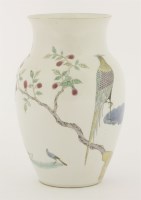 Lot 52 - An unusual famille rose vase