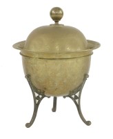 Lot 31 - An Arts & Crafts brass and iron coal bin