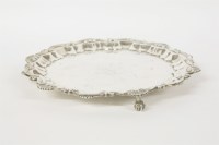 Lot 129 - An Edwardian silver salver