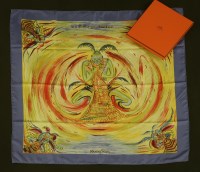 Lot 1065 - An Hermès silk scarf