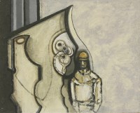 Lot 239 - David Carr (1915-1968)
MAN AND MACHINE 
Oil on board 
61 x 76cm