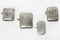 Lot 93 - Four silver vestas