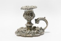 Lot 131 - A George III silver chamberstick
