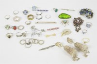 Lot 60 - A pair of Indian silver earrings