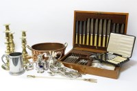 Lot 202 - An oak cased canteen