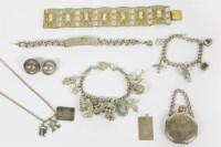 Lot 62 - A silver flat filed curb link bracelet