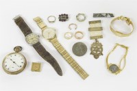 Lot 63 - A Gentlemen's 9ct gold Thomas Russell and Son mechanical strap watch