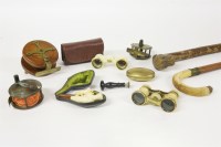 Lot 158 - A 19th century brass fishing reel