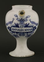 Lot 12 - A Dutch Delft blue and white wet drug jar