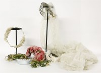 Lot 1200 - An early 20th century lace wedding veil
