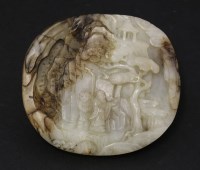 Lot 110 - A jade plaque