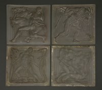 Lot 232 - Four Art Deco moulded glass panels
