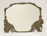 Lot 242 - A patinated metal dressing table mirror