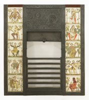 Lot 31 - A cast iron fire surround