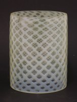 Lot 99 - A Victorian vaseline glass cylindrical shade