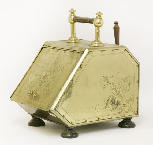 Lot 127 - A Victorian brass coal scuttle