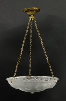 Lot 237 - A Muller Frères moulded glass plafonnier