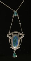 Lot 112 - A sterling silver Arts and Crafts pendant