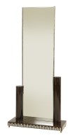 Lot 316 - A Macassar and ivory inlaid cheval mirror