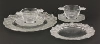 Lot 323 - A Lalique 'Honfleur' dessert set