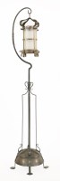 Lot 126 - An Arts and Crafts copper and wrought iron lamp standard