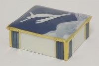Lot 167 - A Limoges porcelain pâte-sur-pâte cigarette box and cover