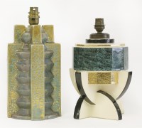 Lot 168 - A French pottery table lamp base
