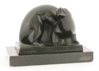 Lot 204 - A bronze model of an ermine