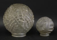 Lot 238 - Two Art Deco moulded glass shades