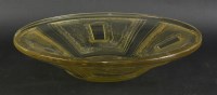 Lot 331 - A Daum tinted amber glass charger