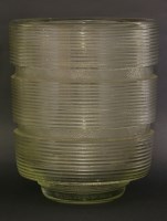 Lot 335 - A large Daum green tinted vase