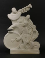 Lot 358 - A French pottery figure group