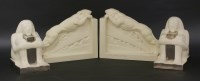 Lot 362 - A pair of pottery St Clement bookends